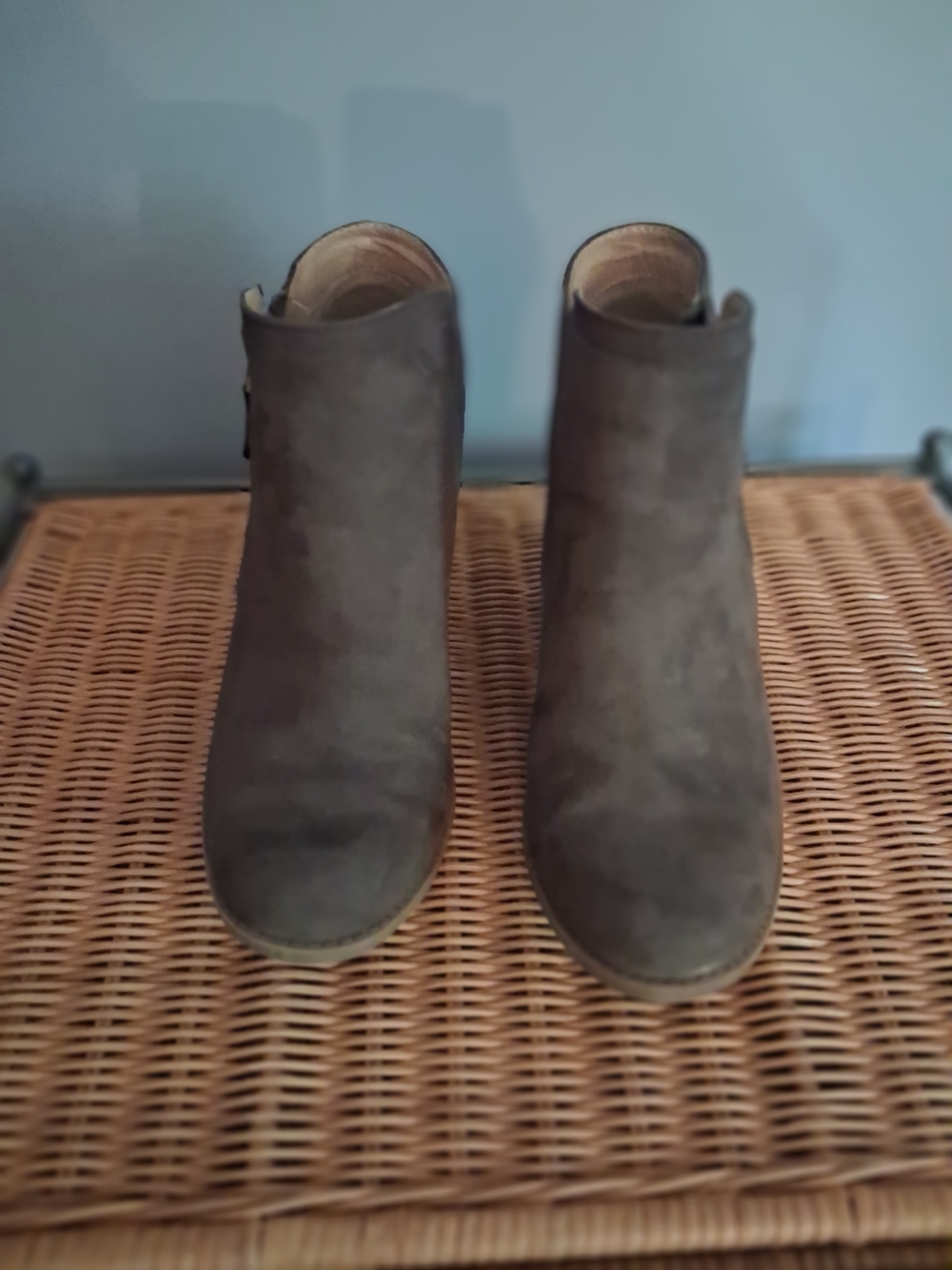 Time and Tru Brown Suede Ankle Booties